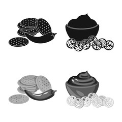 Vector design of taste and seasonin symbol. Collection of taste and organic stock vector illustration.