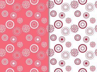circles, netting and rings Seamless geometric abstract pattern