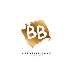 B BB Initial logo template vector. Letter logo concept with background template.