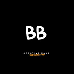 B BB Initial logo template vector. Letter logo concept with background template.