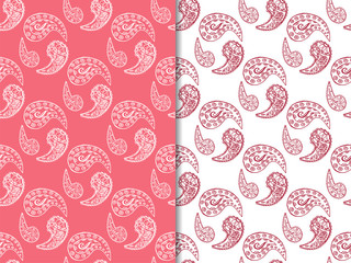 paisley seamless pattern, hand drawn indian cucumber, sketch