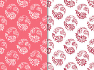 paisley seamless pattern, hand drawn indian cucumber, sketch
