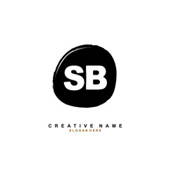 S B SB Initial logo template vector. Letter logo concept with background template.