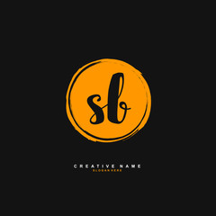 S B SB Initial logo template vector. Letter logo concept with background template.