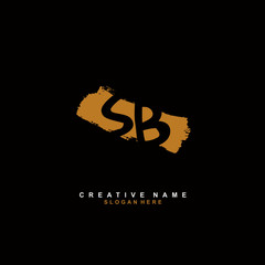 S B SB Initial logo template vector. Letter logo concept with background template.