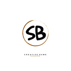 S B SB Initial logo template vector. Letter logo concept with background template.