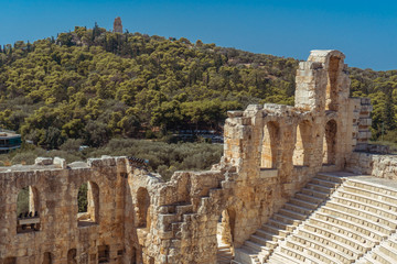 Fototapeta na wymiar closeup of ancient greek ruins