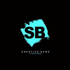 S B SB Initial logo template vector. Letter logo concept with background template.