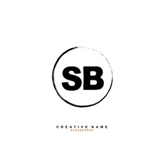S B SB Initial logo template vector. Letter logo concept with background template.