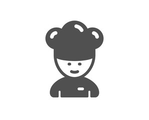 Sous-chef sign. Cooking chef icon. Food preparation symbol. Classic flat style. Simple cooking chef icon. Vector