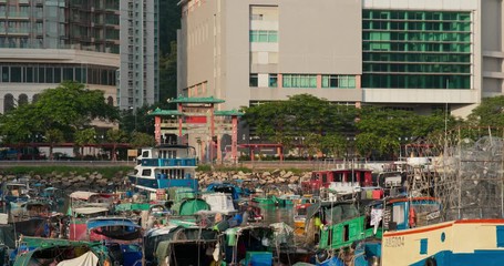 Typhoon shelter in Hong Kong