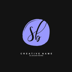S B SB Initial logo template vector. Letter logo concept with background template.