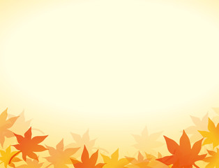 秋の背景素材　紅葉のフレーム