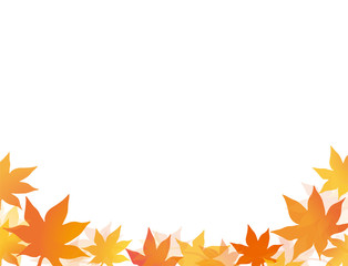 秋の背景素材　紅葉のフレーム