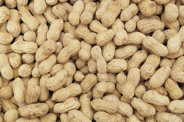 Many peanuts as background