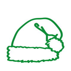 Handgezeichnete Nikolausmütze in grün