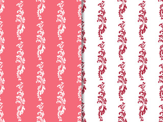 floral seamless pattern abstract leaves, swirls