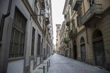 The old piedmont town of Turin in Italy