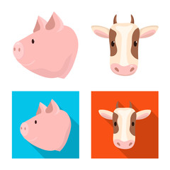 Vector illustration of agriculture and breeding icon. Collection of agriculture and organic stock vector illustration.