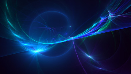 3D rendering abstract colorful fractal light background