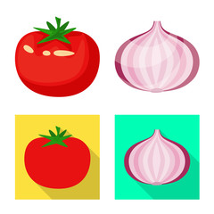 Vector illustration of taste and product icon. Collection of taste and cooking stock vector illustration.