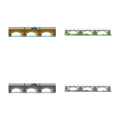 Vector illustration of connection and design logo. Collection of connection and side vector icon for stock.