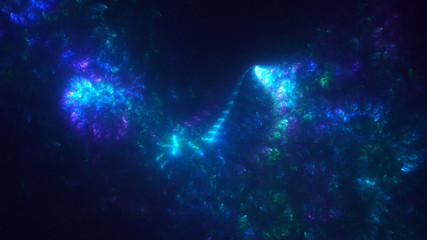 Fototapeta na wymiar 3D rendering abstract colorful fractal light background