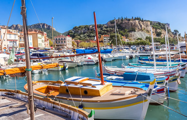 boats in harbor, Cassis, France 