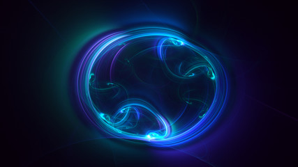 3D rendering abstract colorful fractal light background