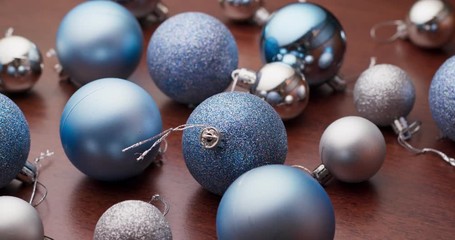 Christmas decoration ball in blue