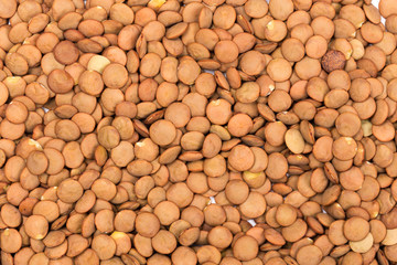 Lentils. Lentils background. Green lentils pattern. Natural organic lentils for healthy food