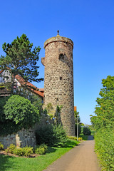 Fototapeta na wymiar Grebenstein: Turm der Stadtbefestigung (Hessen)