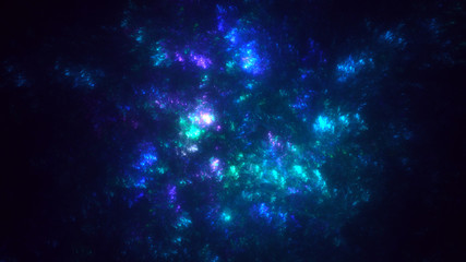 3D rendering abstract colorful fractal light background