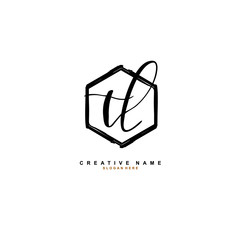 T L TL Initial logo template vector. Letter logo concept with background template.