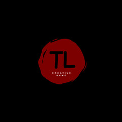 T L TL Initial logo template vector. Letter logo concept with background template.