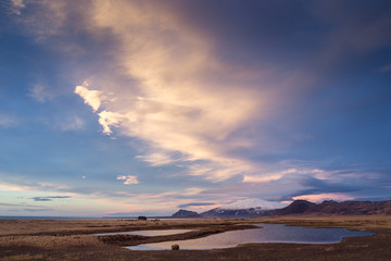 Views of the glacier Snaefellsjökull in Iceland