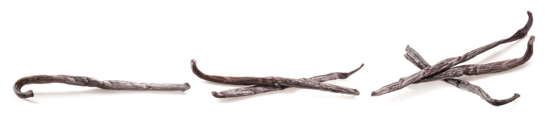 The fragrant vanilla isolated on white