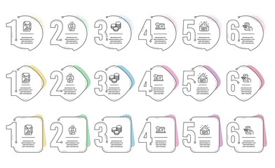 Skin cream, Report document and Education line icons set. Infographic timeline. Chemistry lab, Tips and Online documentation signs. Medical cosmetic, Growth chart, Quick tips. Laboratory. Vector