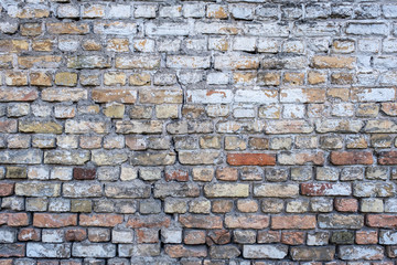 Old orange Brick wall. brick wall, masonry texture, brickwork pattern background