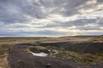 Fototapeta na wymiar Gorge of Raudfeldsgja in Iceland