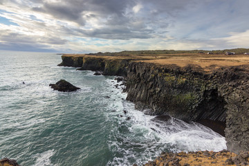 Views near the town of Arnastapi in Iceland 