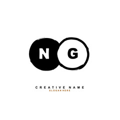 N G NG Initial logo template vector. Letter logo concept with background template.