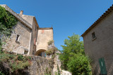 View of old house village Oppede le Vieux in France