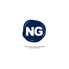 N G NG Initial logo template vector. Letter logo concept with background template.