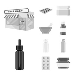 Isolated object of medicine and health icon. Set of medicine and help stock symbol for web.