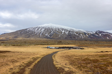 Views of the glacier Snaefellsjökull in Iceland