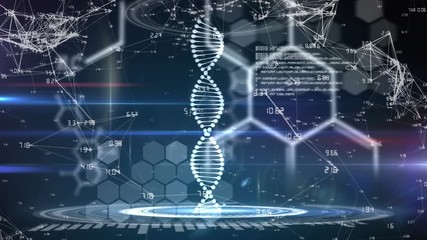 DNA strand and medical data - Powered by Adobe