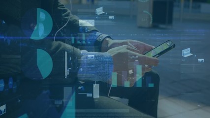 Man using smartphone and data - Powered by Adobe