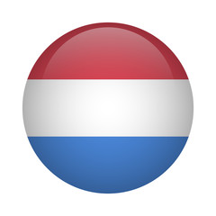 Round flag - Luxemburg
