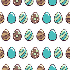 Happy Easter Day Seamless Pattern